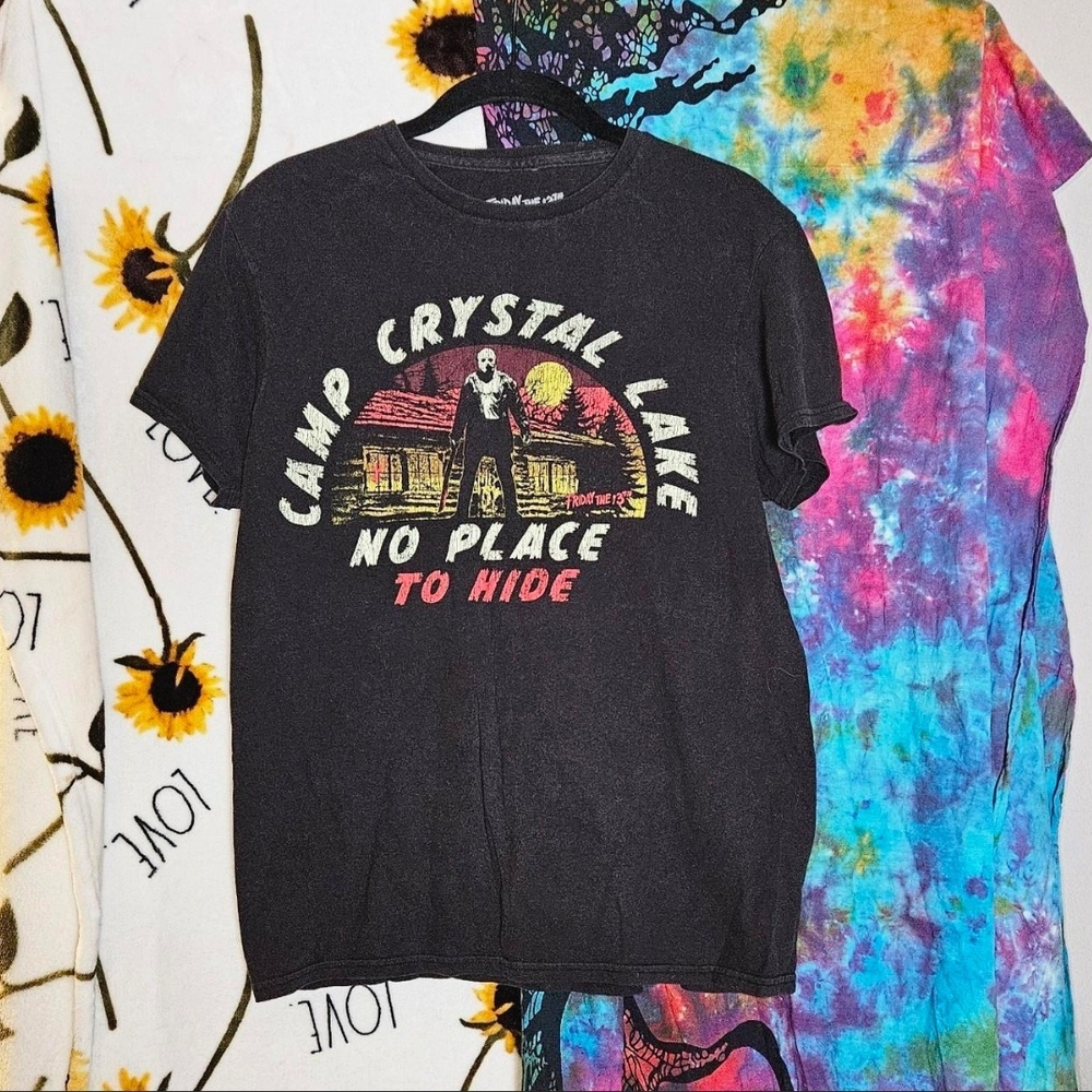 FRIDAY THE 13TH HALLOWEEN Men's T-shirt JASON CAMP CRYSTAL LAKE Size M